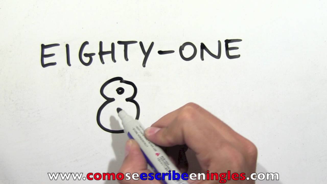 como se escribe 81 en inglés