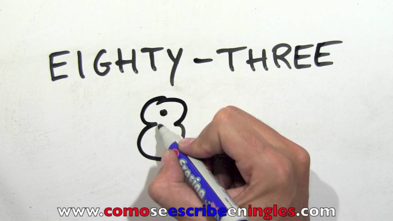 cómo se escribe 83 en inglés