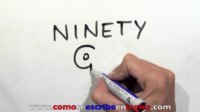 cómo se escribe 90 en inglés