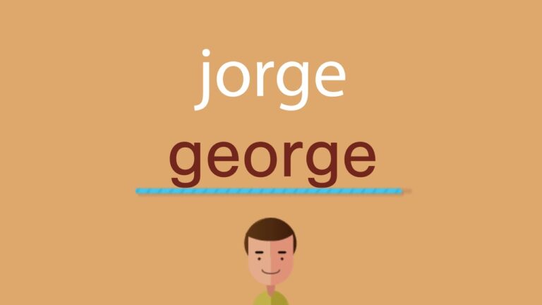 cómo se pronuncia jorge en inglés
