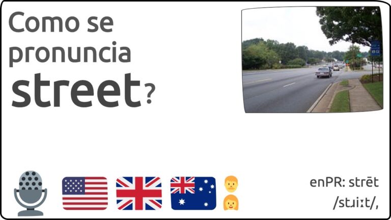 como se pronuncia street en ingles