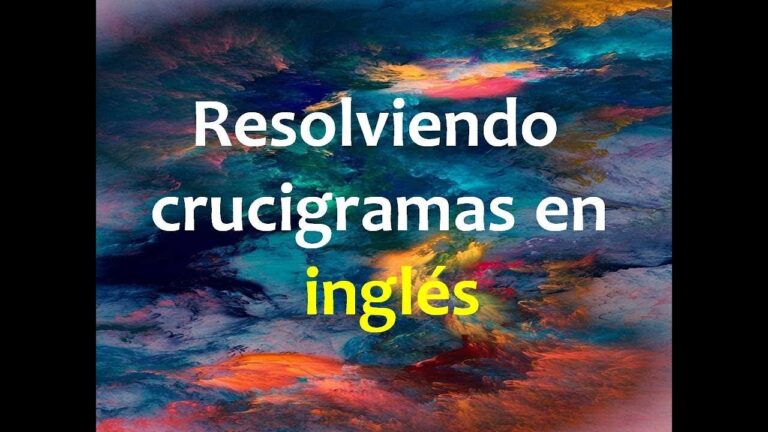 crucigrama de ingles para niños