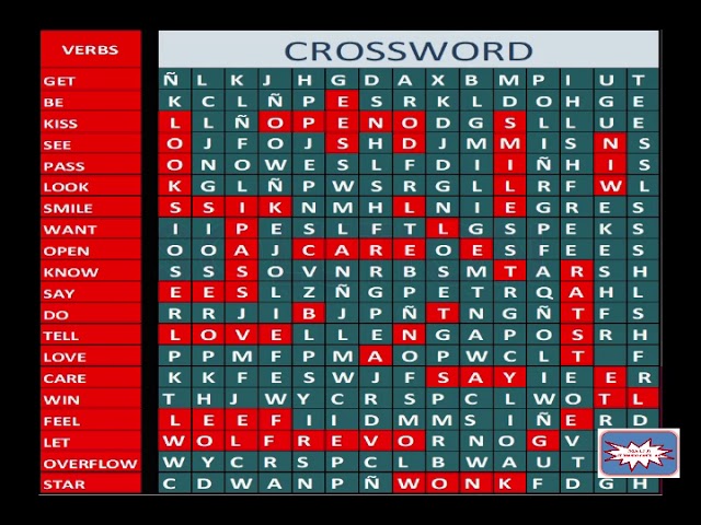 crucigrama de verbos en ingles en pasado