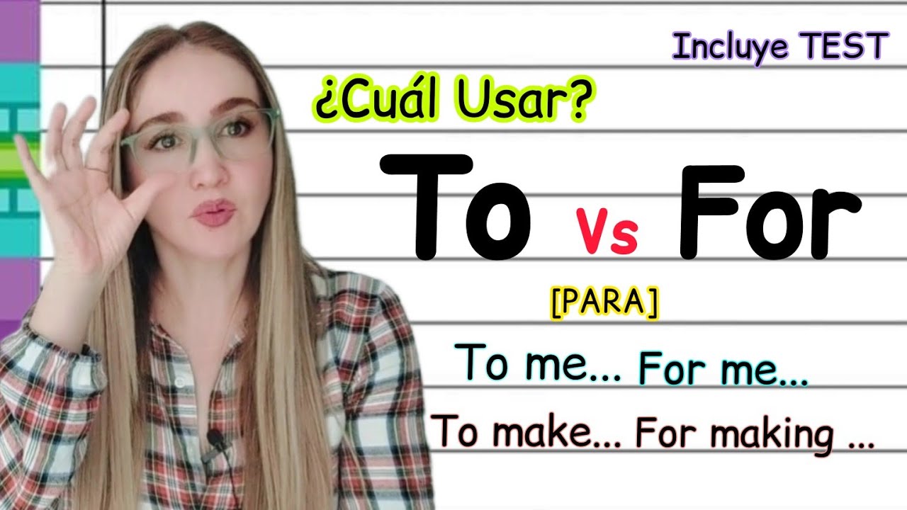 cuando usar to y for