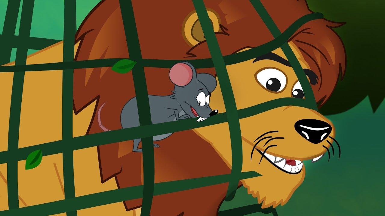 dibujo del leon y el raton