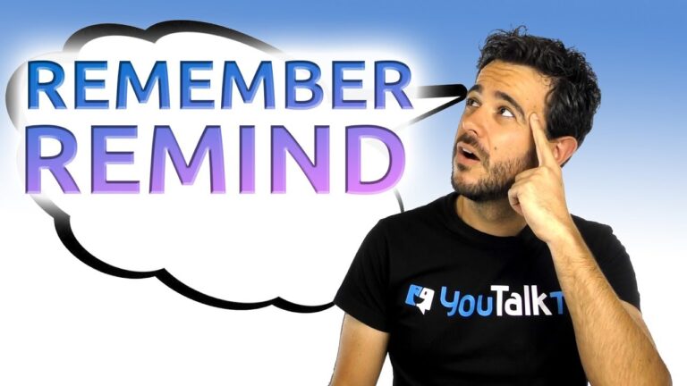diferencia entre remember y remind