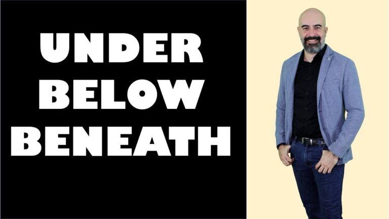 diferencia entre under y below
