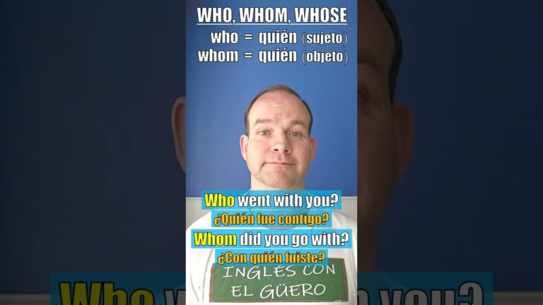 diferencia entre who y whose