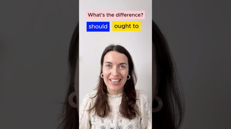diferencias entre should y ought to