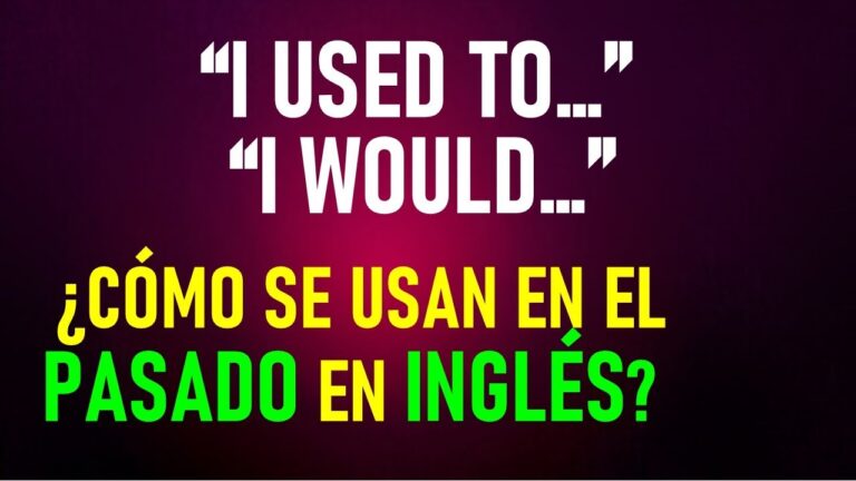 diferencias entre used to y would