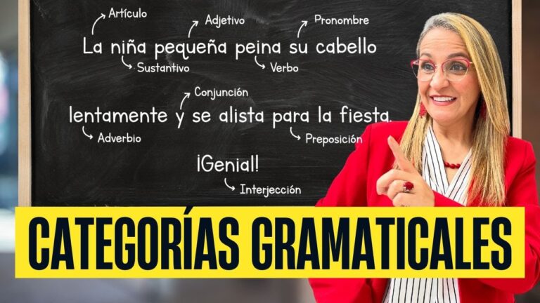 ejercicios de las categorias gramaticales