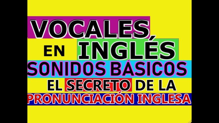 ejercicios de las vocales en ingles
