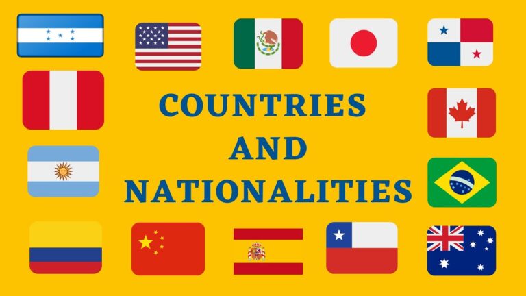 ejercicios en ingles de nacionalidades