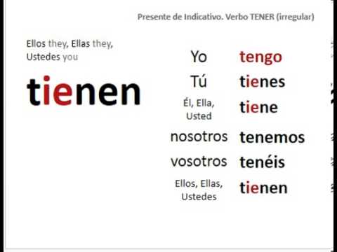 el verbo tener es regular o irregular