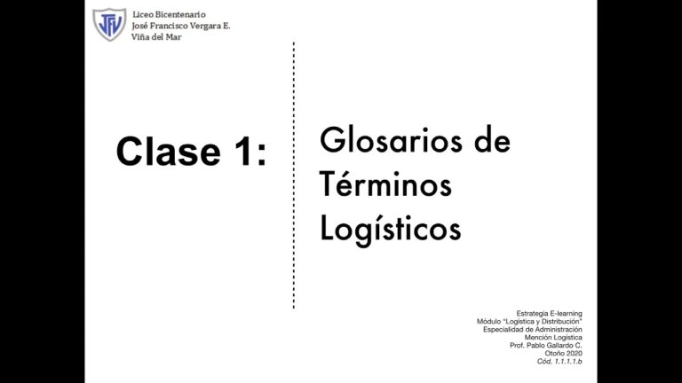 glosario de logistica y cadena de suministro