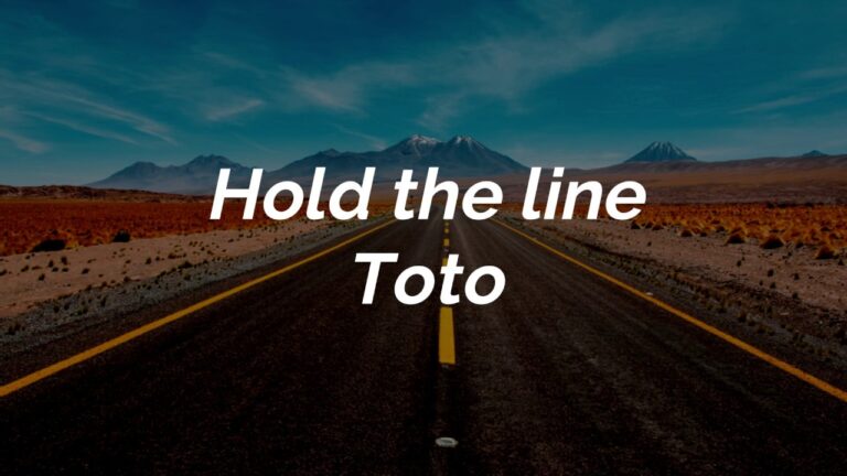 hold the line letra ingles español