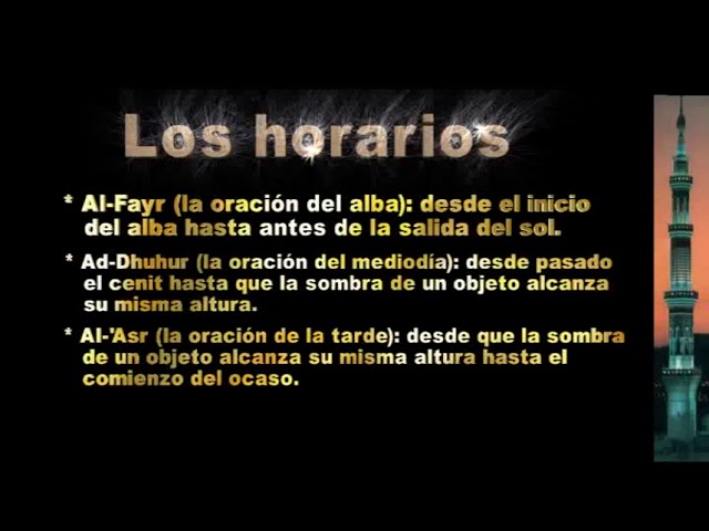 horario de oraciones en madrid