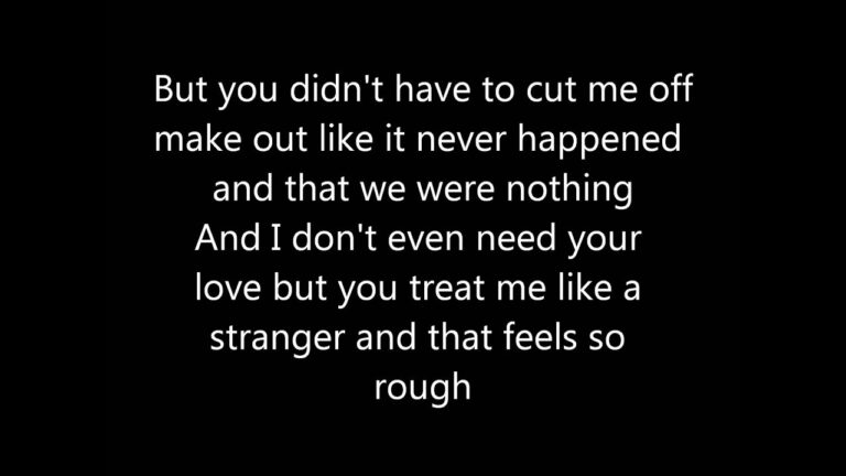 letra cancion somebody i used to know