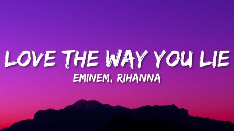 letra de love the way you lie ingles