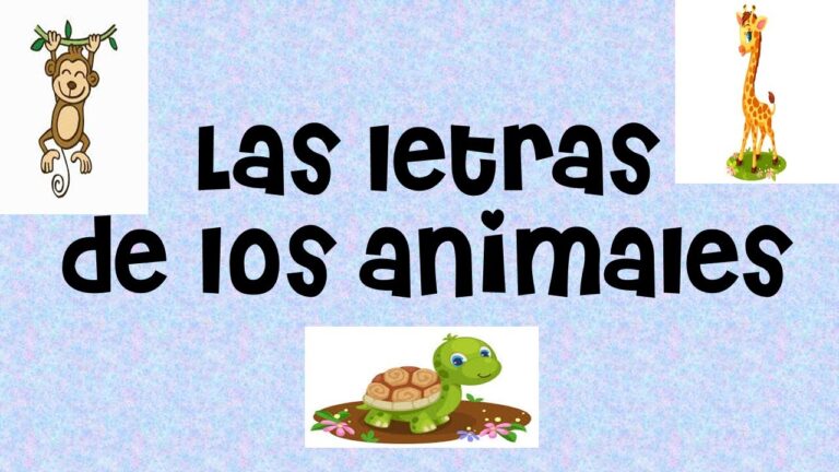 letras del mono jirafa y tortuga