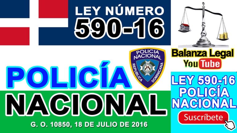 ley 590 16 de la policia nacional