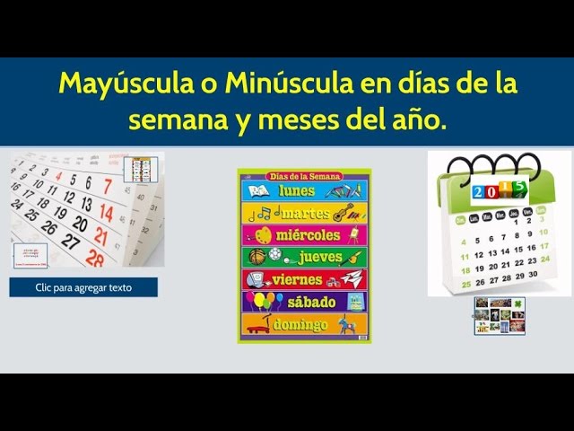 los nombres de los meses van en mayuscula