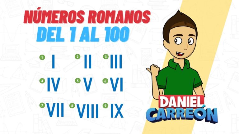 los numeros romanos de 1 al 100