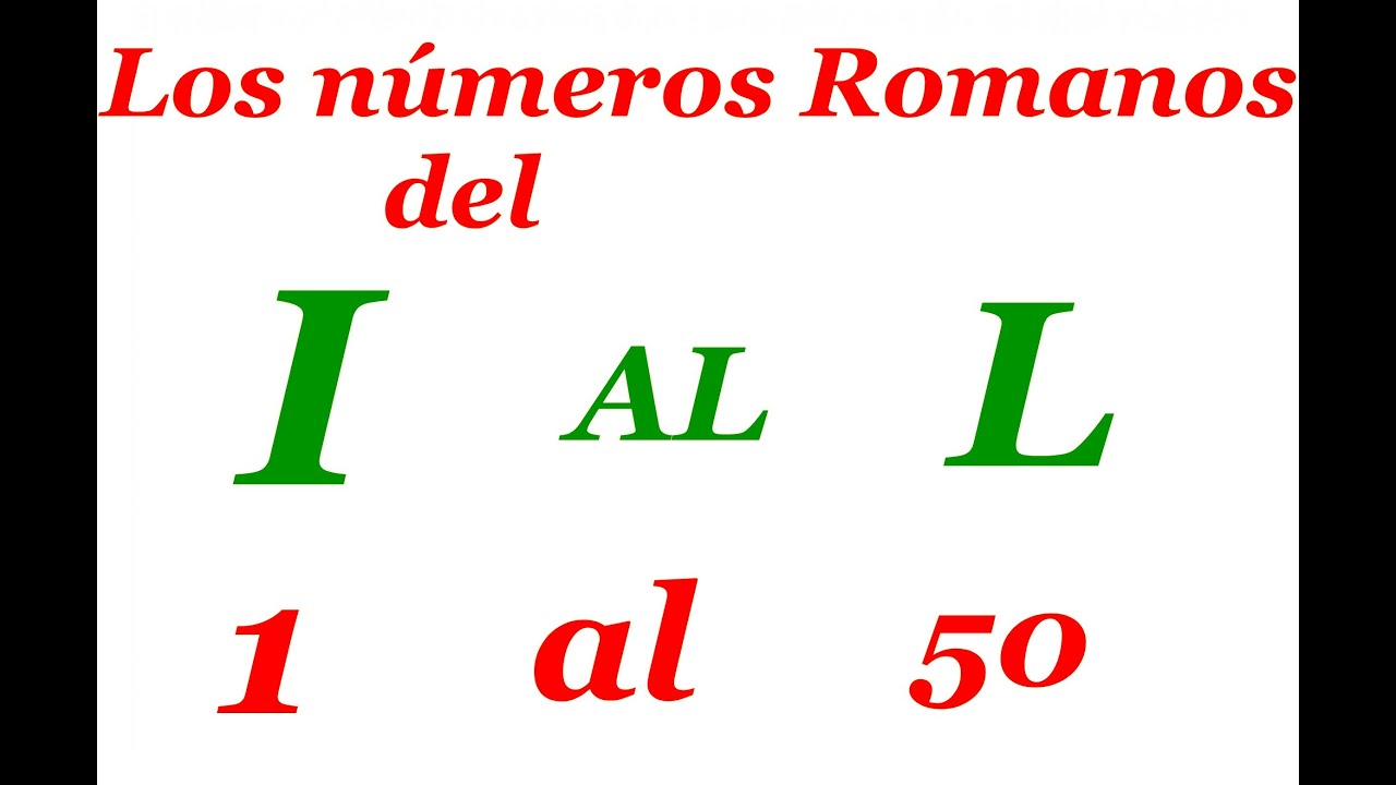 los números romanos hasta el cincuenta