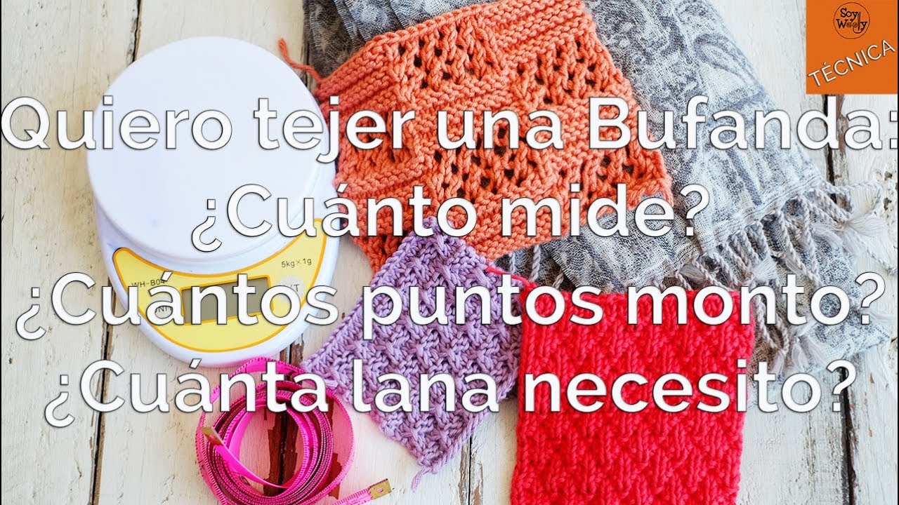 medidas de bufanda para mujer