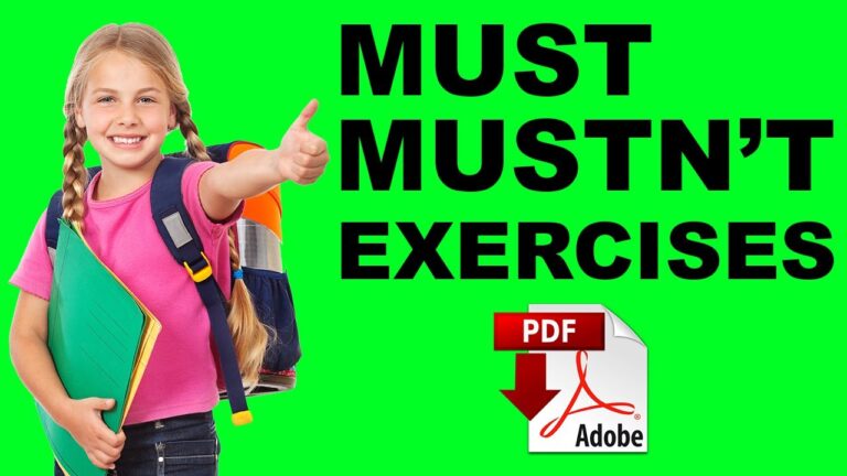 must mustn t exercises pdf