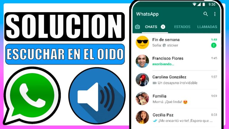 no puedo escuchar los audios de whatsapp en el oído