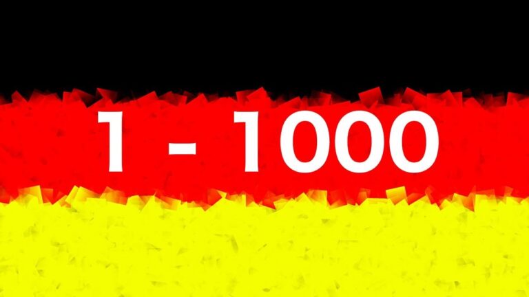 números en alemán del 1 al 1000