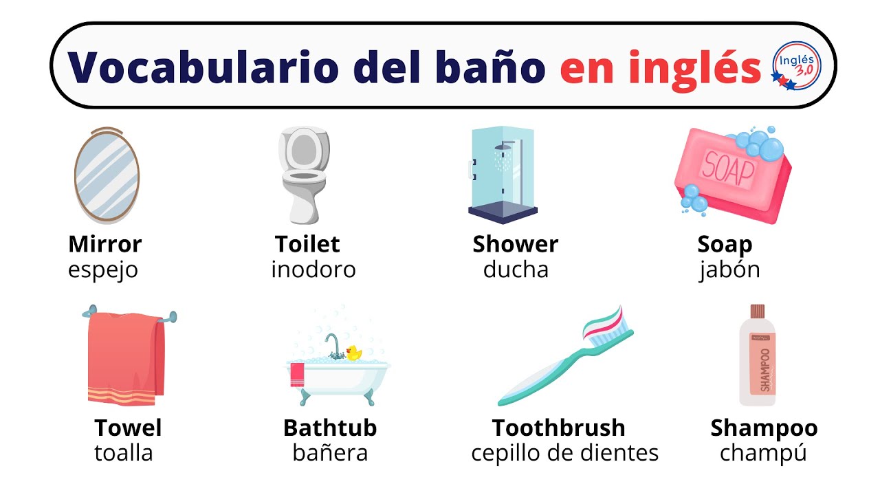 objetos del baño en ingles