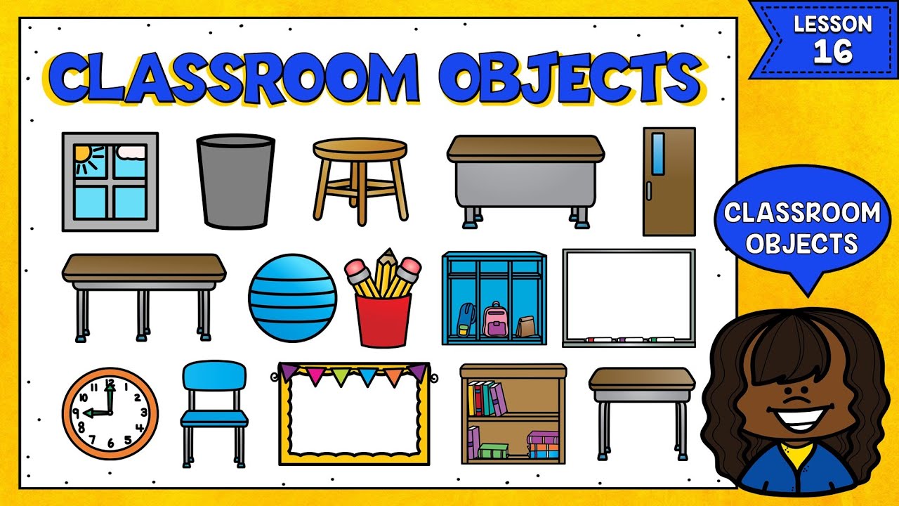 objetos en salon de clases en ingles