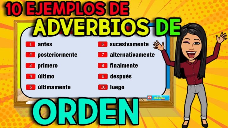 oraciones con adverbios de orden