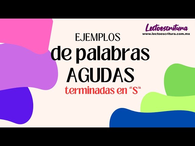 palabra que terminen en s