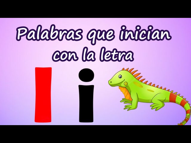 palabras con i para recortar