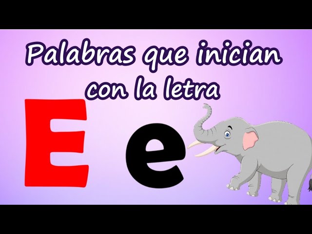 palabras con la letra e con dibujos