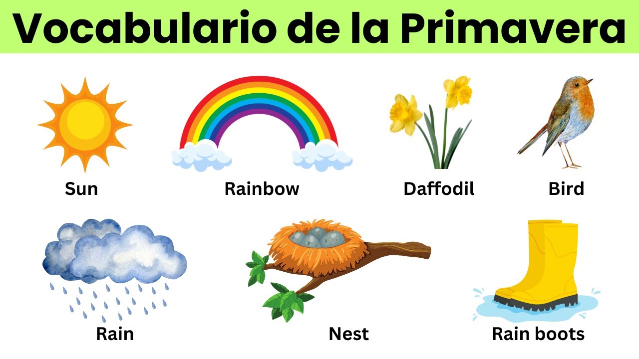 palabras de primavera en ingles