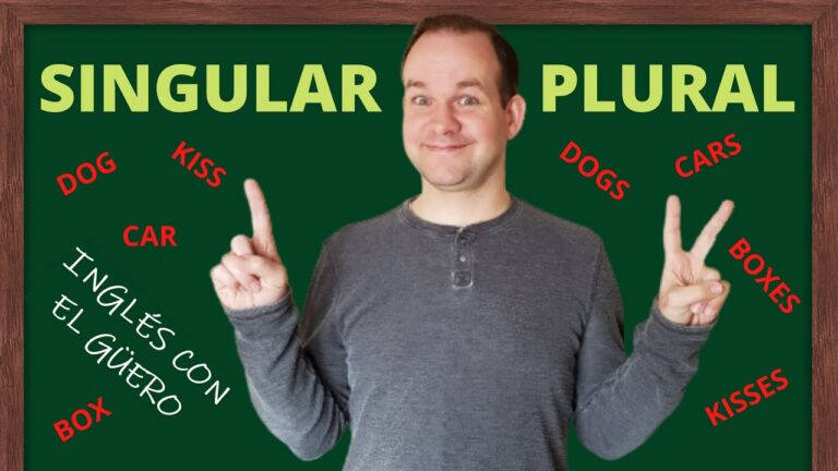 palabras en singular en ingles