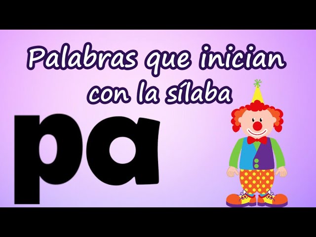 palabras que empiecen por pa