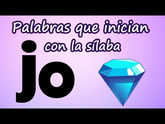 palabras que empiezan por jo