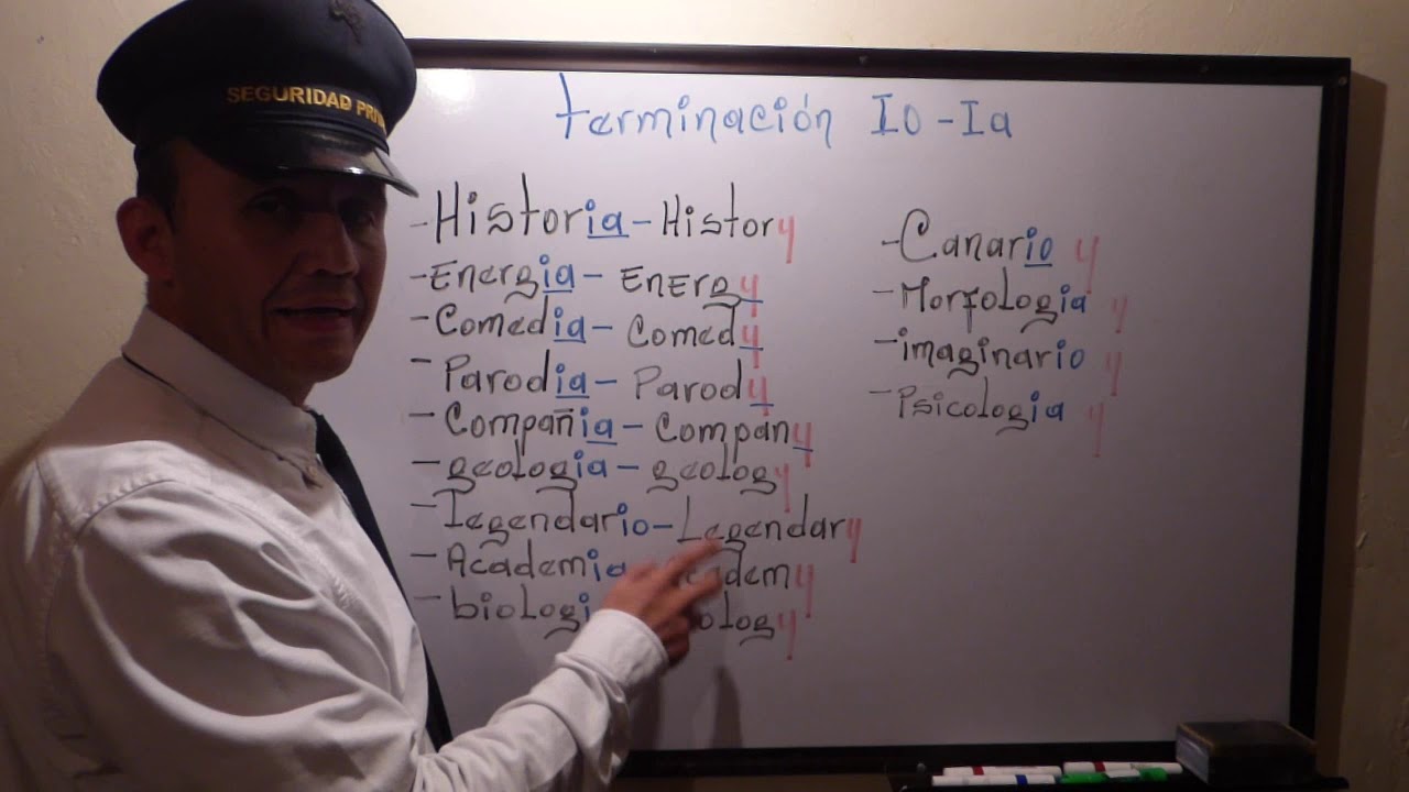 palabras que terminan en io