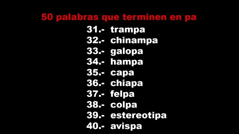 palabras que terminan en p