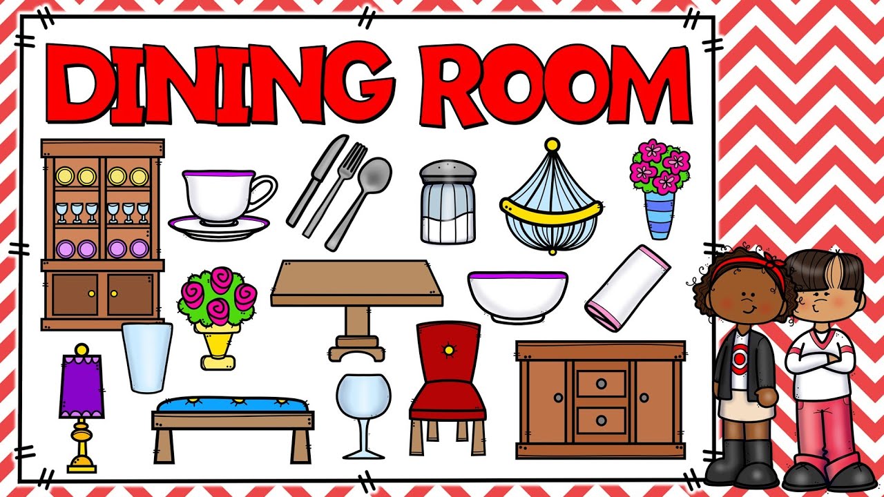 partes de un comedor en ingles y español