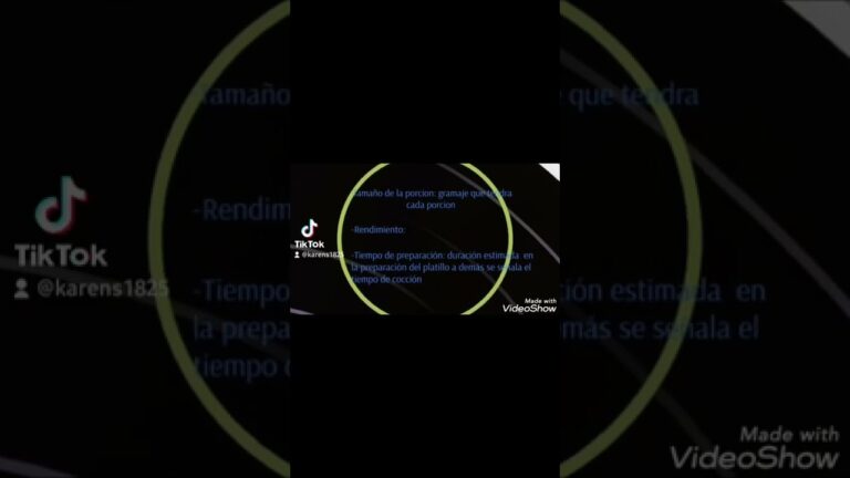 partes de una receta estandar