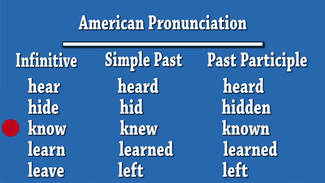 past simple irregular verbs pronunciation