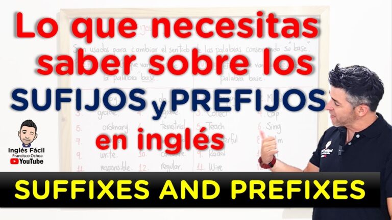 prefijo y sufijo en ingles