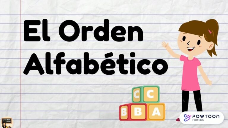 que es el orden alfabetico para niños de primaria