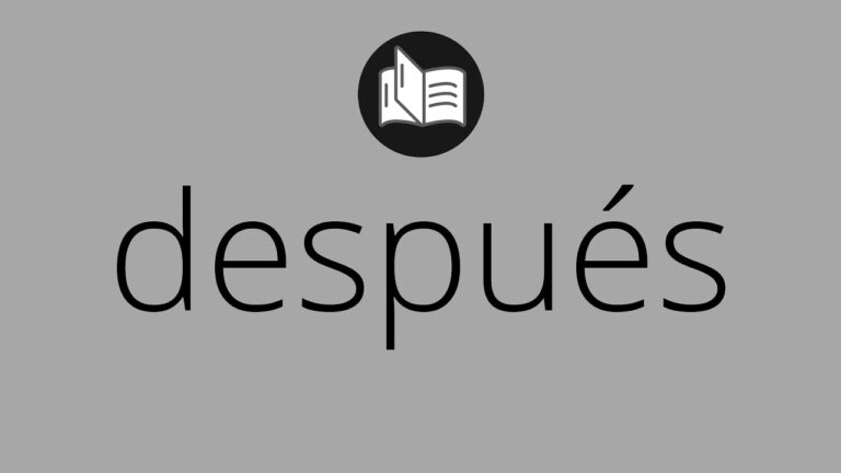 que tipo de palabra es despues